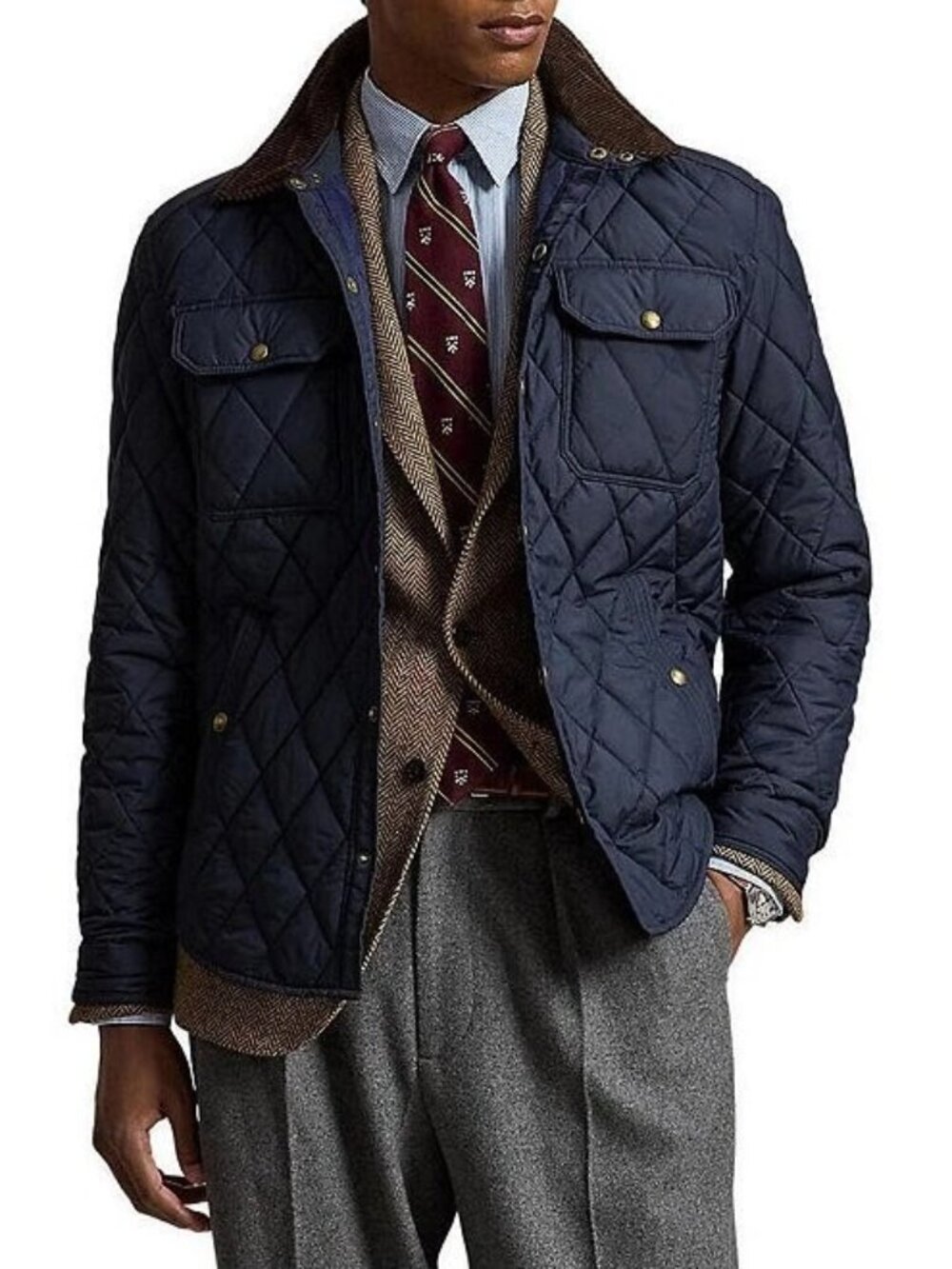 Polo Ralph Lauren Beaton Quilted Water-Repellent Snap-Front Jacket Size XXLarge
